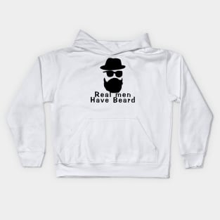 Real men have beard Kids Hoodie